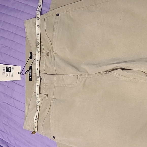 💚 NEW Olsen Women's Straight Mid-waist Pants Green Size XS. - Picture 5 of 9